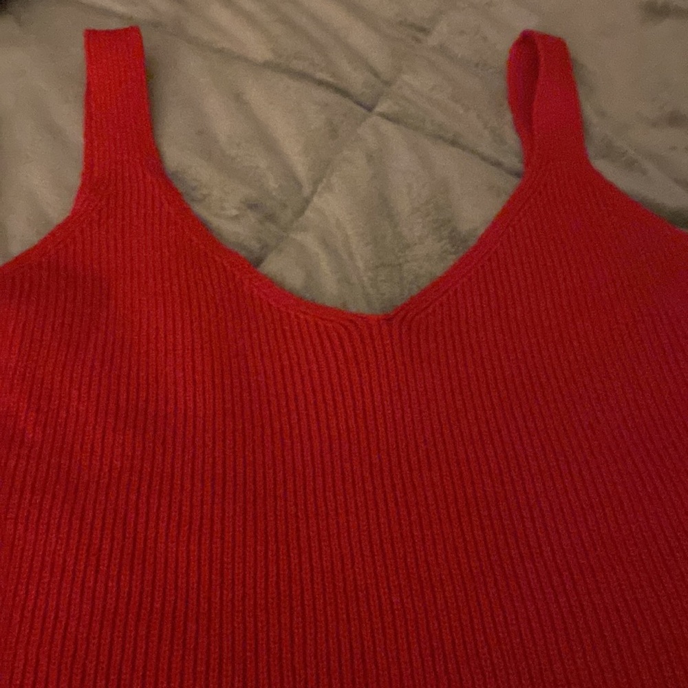NWT Old Navy sleeveless red sweater with V neck women size XL - Picture 3 of 6